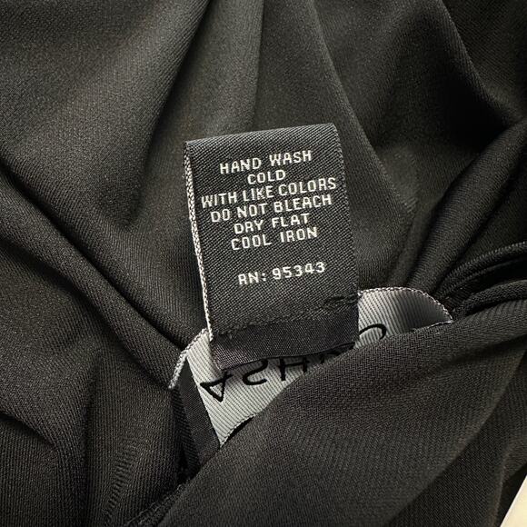 New Ashro Black Faux Wrap Church Dress Grommet Trim‎ Long Sleeve Size XL - Picture 9 of 10